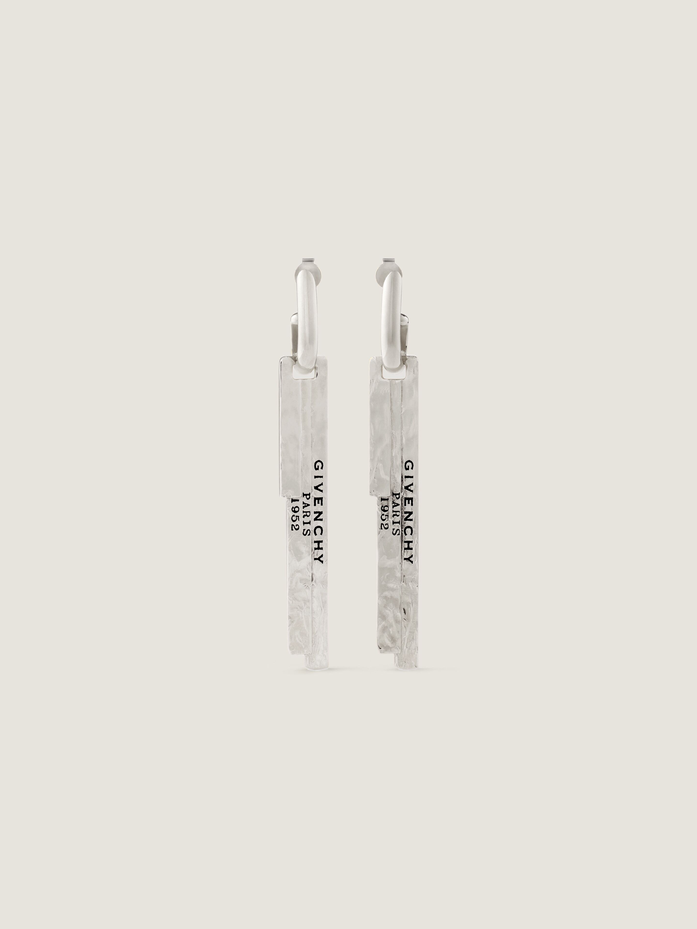 GIVENCHY Tape earrings in metal and enamel